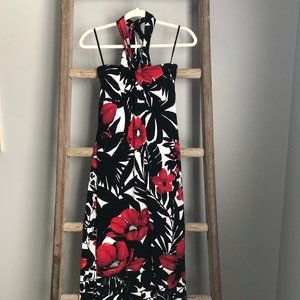 WHBM Floral Halter Maxi Dress (XS)